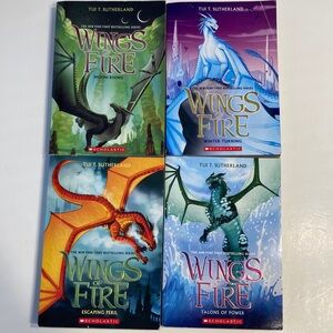 Wings of Fire books 6, 7, 8, and 9.